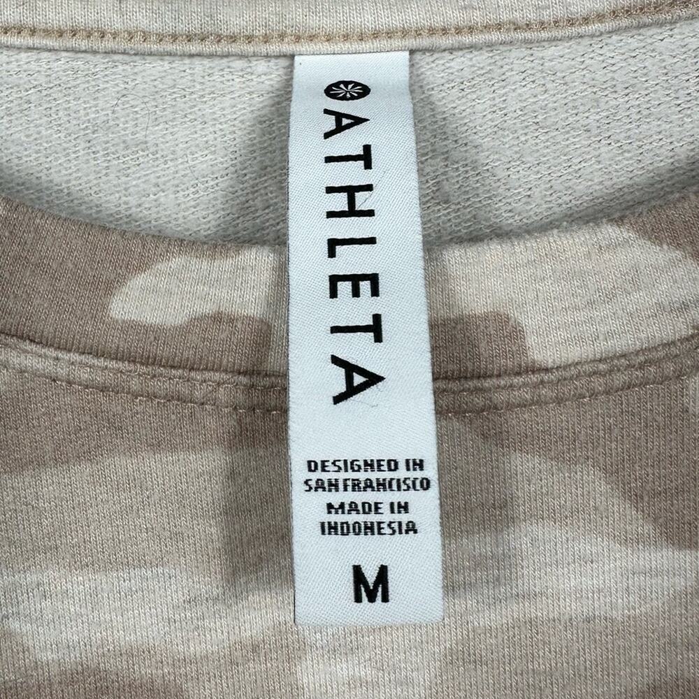 ATHLETA Balance Pullover Printed Sweatshirt Camo Lux Oatmeal Heather - Medium - Picture 5 of 8
